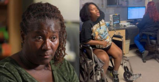 Kashena Manuel, her daughter Kiara while in active labor