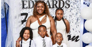 Bernedine Spann and her children