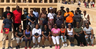 Travel group on a tour with Berngo Safari