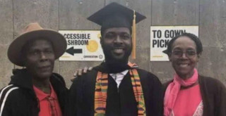 Alpha Henry and his parents Colin Henry and Veronica Henry